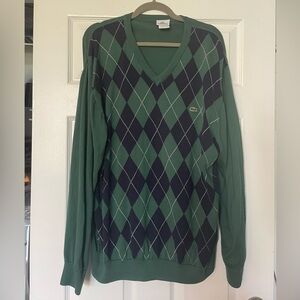 Lacoste men’s argyle sweater size 8
